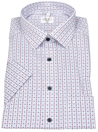 Marvelis Kurzarmhemd - Modern Fit - Print - Kontrastknöpfe - mehrfarbig