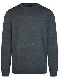 Marvelis Pullover - Merinowolle - Rundhals Ausschnitt - anthrazit