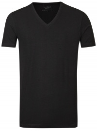 Marvelis T-Shirt Doppelpack - Body Fit - V-Ausschnitt - schwarz