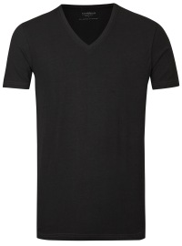 Marvelis T-Shirt Doppelpack - Body Fit - V-Ausschnitt - schwarz - ohne OVP