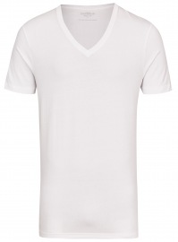 Marvelis T-Shirt Doppelpack - Body Fit - V-Ausschnitt - weiß