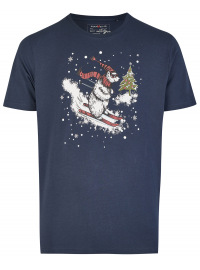 Marvelis T-Shirt - Rundhals - Weihnachten - dunkelblau