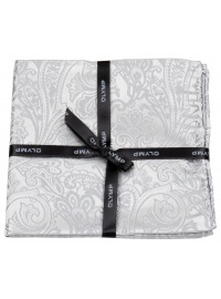 OLYMP Pocket Square - Silk - Wedding - Silver