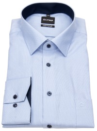OLYMP Hemd - Comfort Fit BIG - Struktur - hellblau