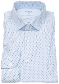 OLYMP Hemd - Level 5 Body Fit - 24/7 Climate Control Shirt - hellblau / dunkelblau