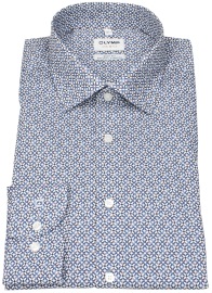 OLYMP Shirt - Level 5 Body Fit - Print - Multicolored - Extra Long Sleeve 69cm