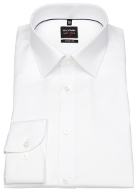 OLYMP Hemd - Level 5 Body Fit - Twill - besonders blickdicht - weiß - ohne OVP