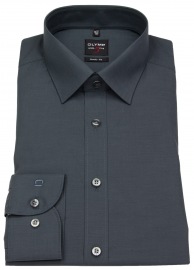 OLYMP Hemd - Level Five Body Fit - Chambray - anthrazit - 69cm Arm