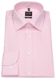 OLYMP Hemd - Level Five Body Fit - Chambray - rosé