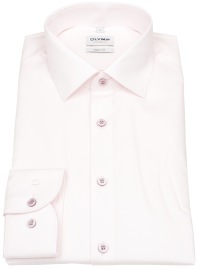 OLYMP Shirt - Level Five Body Fit - Faux Uni Structure - Rose - w/o OP
