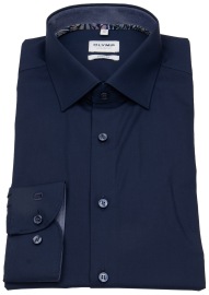 OLYMP Shirt - Level Five Body Fit - Kent Collar - Patch - Dark Blue - w/o OP
