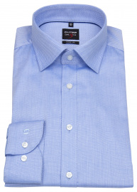 OLYMP Shirt - Level Five Body Fit - Under B.D. - Diamant Twill - Blue