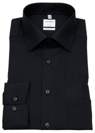 OLYMP Shirt - Luxor Comfort Fit - New Kent Collar - Black