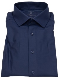 OLYMP Hemd - Modern Fit - 24/7 Dynamic Flex Shirt - Kentkragen - dunkelblau