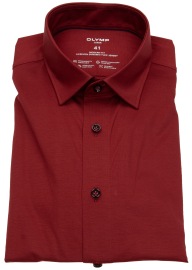 OLYMP Hemd - Modern Fit - 24/7 Flex Jersey - dunkelrot - ohne OVP