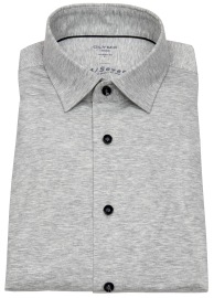 OLYMP Hemd - Modern Fit - 24/7 Flex Jersey - hellgrau - ohne OVP