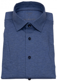 OLYMP Hemd - Modern Fit - 24/7 Flex Jersey - rauchblau