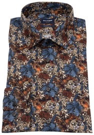 OLYMP Hemd - Modern Fit - Floraler Print - mehrfarbig - extra langer 69cm Arm