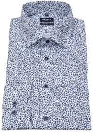 OLYMP Shirt - Modern Fit - Kent Collar - Floraler Print - Dark Blue