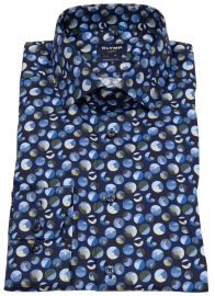 OLYMP Hemd - Modern Fit - Print - blau - ohne OVP