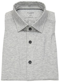OLYMP Hemd - No. 6 Super Slim - 24/7 Flex Jersey - grau