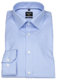 OLYMP Shirt - No. Six Super Slim - Light Blue / White - w/o OP