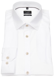 OLYMP Shirt - No. Six Super Slim - Kent Collar - Contrast Buttons - White