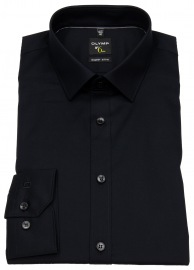 OLYMP Hemd - No. Six Super Slim - Kentkragen - schwarz