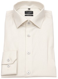 OLYMP Hemd - No. Six Super Slim - Struktur - beige