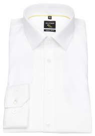 OLYMP Shirt - No. Six Super Slim - Twill - Extra Blickdicht - White