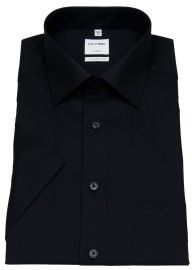 OLYMP Kurzarmhemd - Comfort Fit - New Kent Kragen - schwarz - ohne OVP