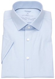 OLYMP Kurzarmhemd - Level 5 Body Fit - 24/7 Climate Control Shirt - hellblau