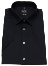 OLYMP Short Sleeve Shirt - Level Five Body Fit - Black - w/o OP