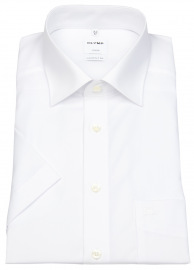 OLYMP Kurzarmhemd - Luxor Comfort Fit - New Kent Kragen - weiß - ohne OVP