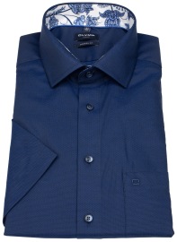 OLYMP Kurzarmhemd - Modern Fit - dunkelblau / blau