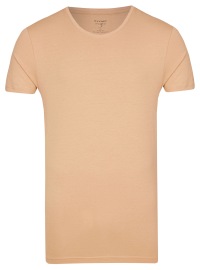 OLYMP Level Five Body Fit - T-Shirt - Rundhals-Ausschnitt - caramel - ohne OVP