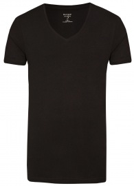 OLYMP Level Five Body Fit - T-Shirt - V-neck - Black