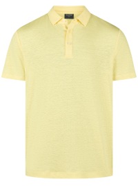 OLYMP Poloshirt - Regular Fit - Casual - Leinen - gelb