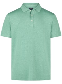 OLYMP Poloshirt - Regular Fit - Casual - Leinen - Green
