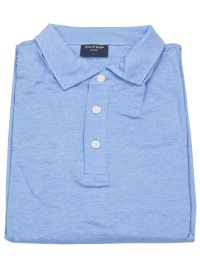 OLYMP Poloshirt - Regular Fit - Casual - Leinen - hellblau