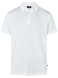 OLYMP Poloshirt - Regular Fit - Casual - Leinen - weiß