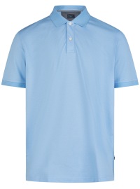 OLYMP Poloshirt - Regular Fit - Piqué - hellblau
