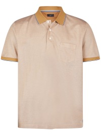 OLYMP Poloshirt - Regular Fit - Zweiton - merzerisierte Baumwolle - braun