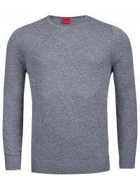 OLYMP Pullover - Level Five Casual - Merinowolle - Rundhals - grau
