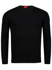 OLYMP Pullover - Level Five Casual - Round-neck - Merinowool - Black
