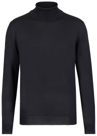 OLYMP Rollkragenpullover - Regular Fit - Merinowolle - schwarz - ohne OVP