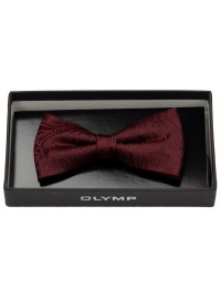 OLYMP Bow Tie - Silk - Wedding- Dark Red