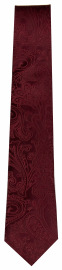 OLYMP Silk Tie - Slim - Wedding - Dark Red