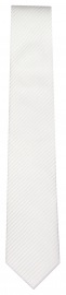 OLYMP Seidenkrawatte - Slim - weiß / beige - fein gestreift
