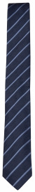 OLYMP Silk Tie - Super Slim - Striped - Blue